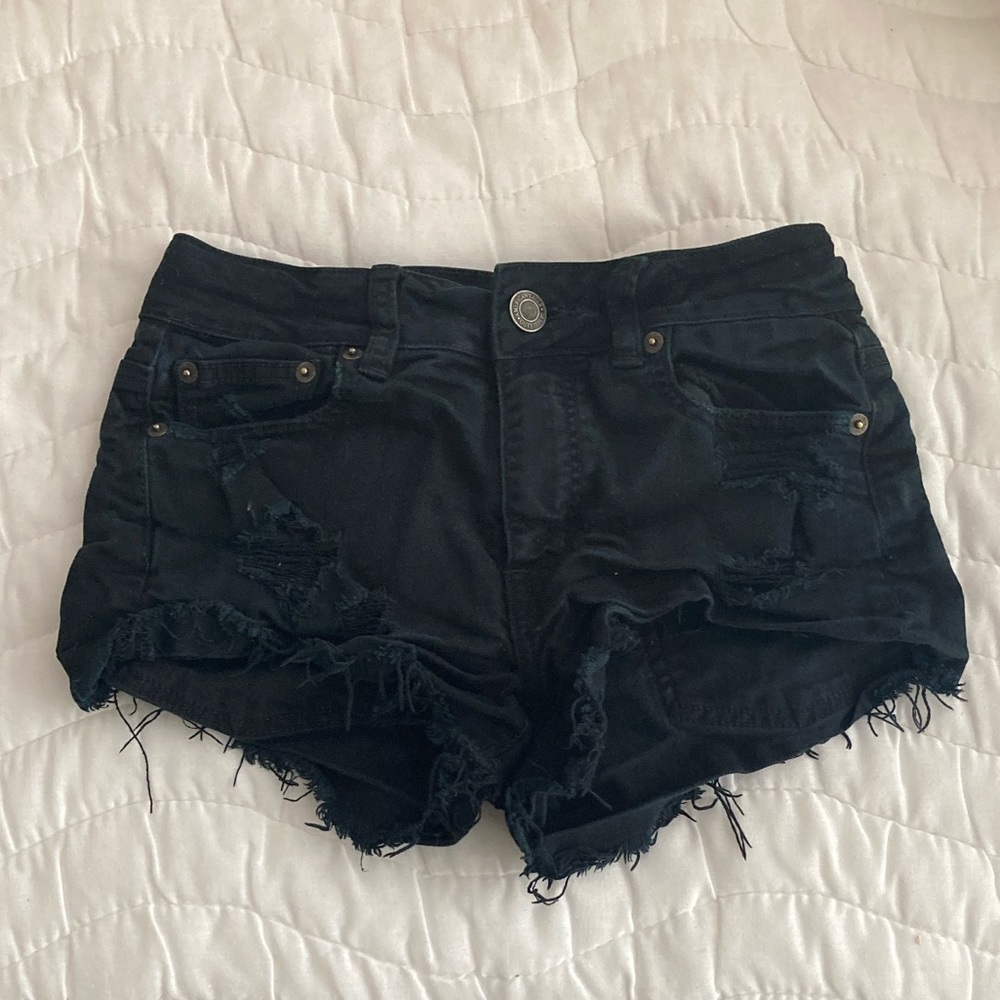 American Eagle Black Jean Shorts